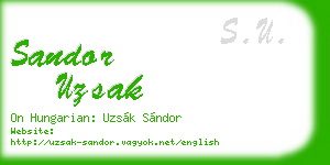sandor uzsak business card